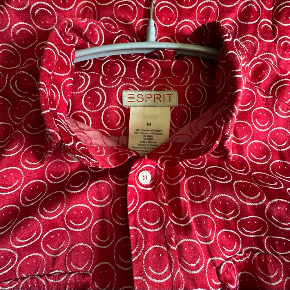 Esprit Vintage 80s/90s Smiley Face Button Down shirt - Picture 3 of 7